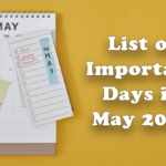 List of Important Days in May 2024 | Special Days in May 2024