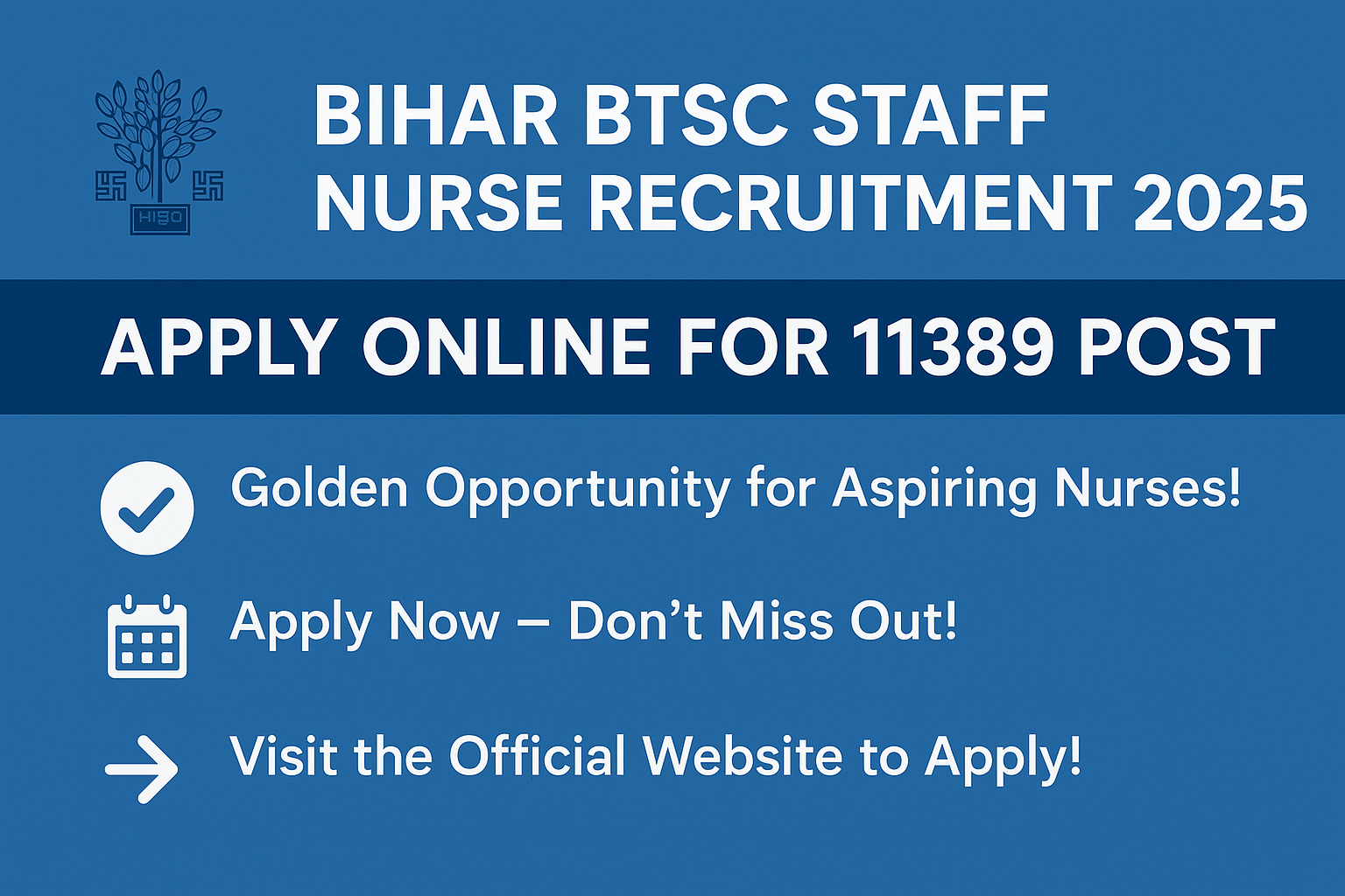 Bihar BTSC Staff Nurse Recruitment 2025 Apply Online for 11389 Post