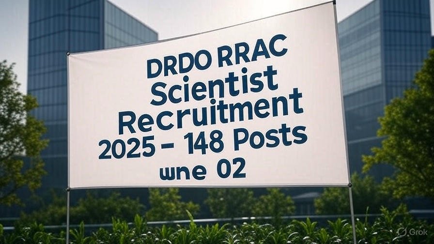 DRDO RAC Scientist B Recruitment 2025 – 148 Posts