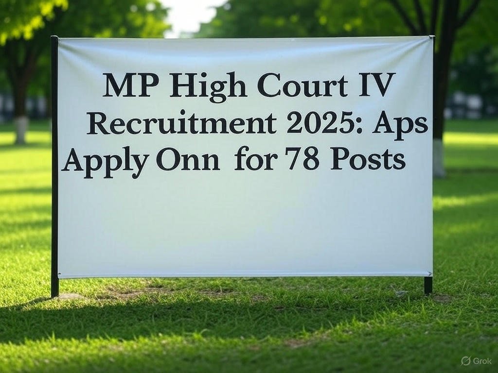 MP High Court Class IV Recruitment 2025: Apply Online for 78 Posts