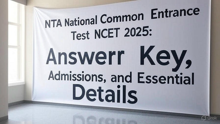 NTA National Common Entrance Test NCET 2025: Answer Key, Admissions, and Essential Details